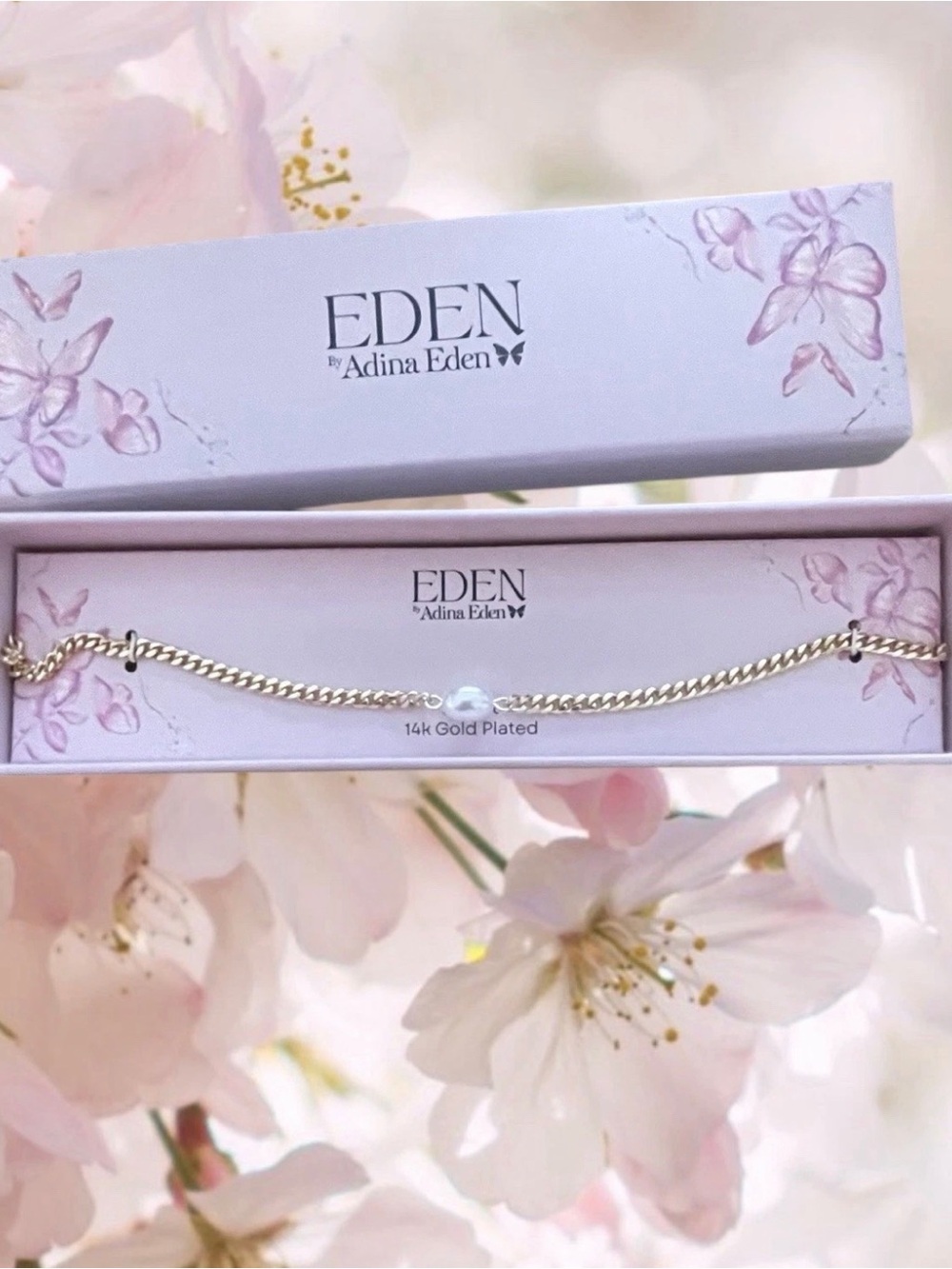 Adina Eden Gold-Plated Pearl Necklace - White Pearl